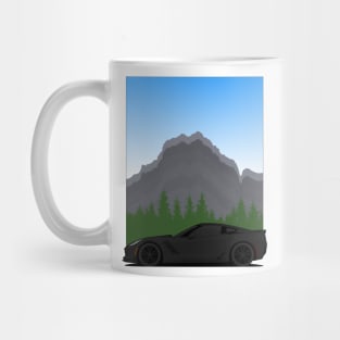 Z06 mountain Black Mug